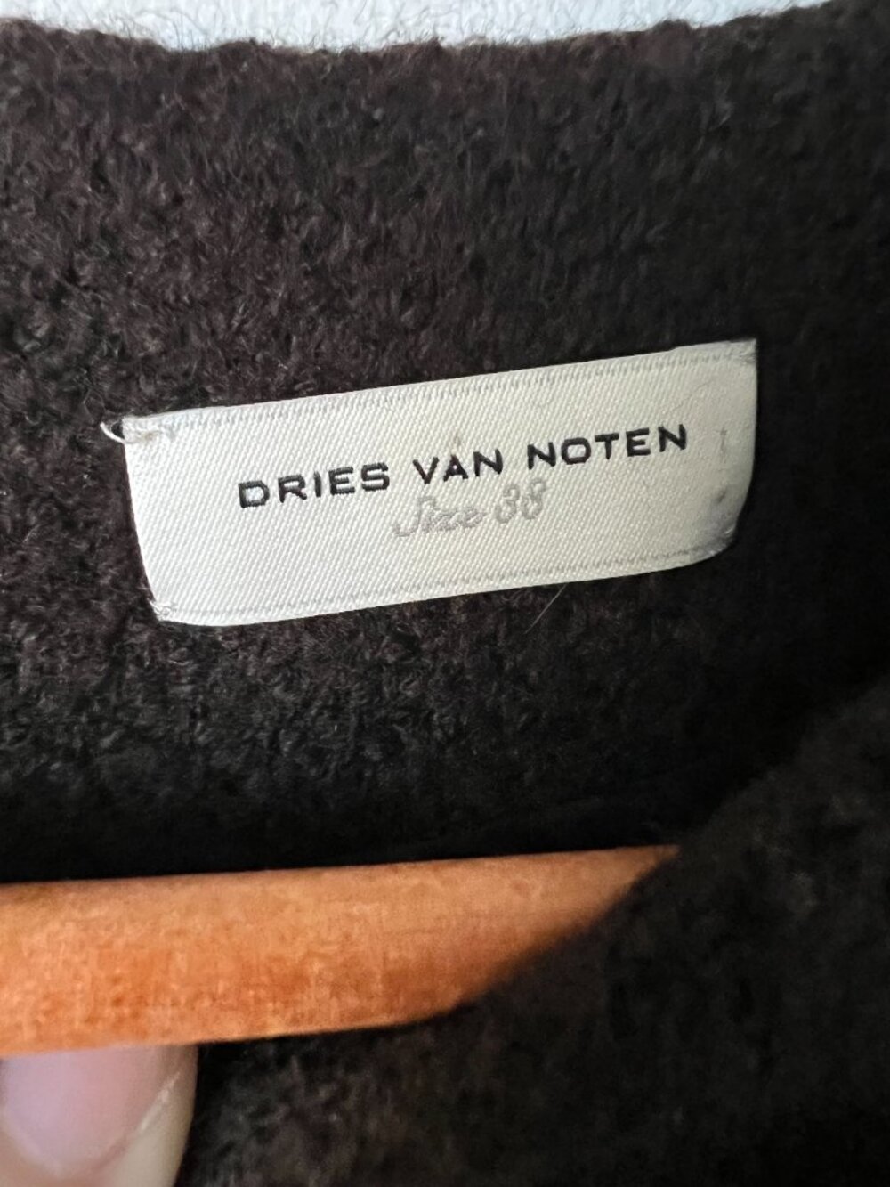 Dries Van Noten Chocolate Dark Brown Crewneck Wool Sweater Top 38 S/M - Picture 2 of 6